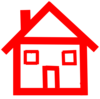 Red Stick House Clip Art