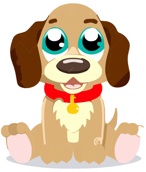 Cute Cartoon Puppy Clip Art at Clker.com - vector clip art online