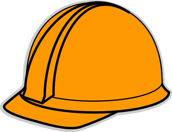 orange hard hat clipart - photo #2