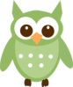 Olive Green Owl Clip Art