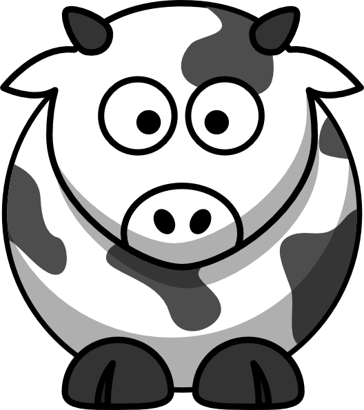 Cartoon Cow Outline Clip Art at Clker.com - vector clip ...