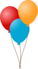 Three Balloons  Clip Art