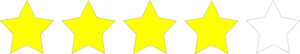Four Star Rating Clip Art