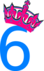 Pink Tilted Tiara And Number 5 Clip Art