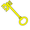 Yellow Key Clip Art