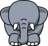 Elephant No Eyes Clip Art