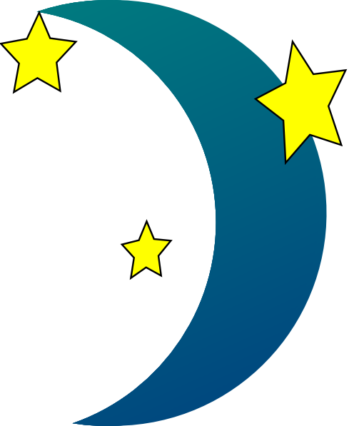 free clipart of moon and stars - photo #4