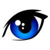 Blue Vector Eye Clip Art