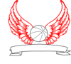 Basketball Angel Wings Clip Art
