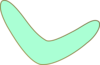 Teal Boomerang Clip Art