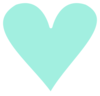 Light Green Heart  Clip Art