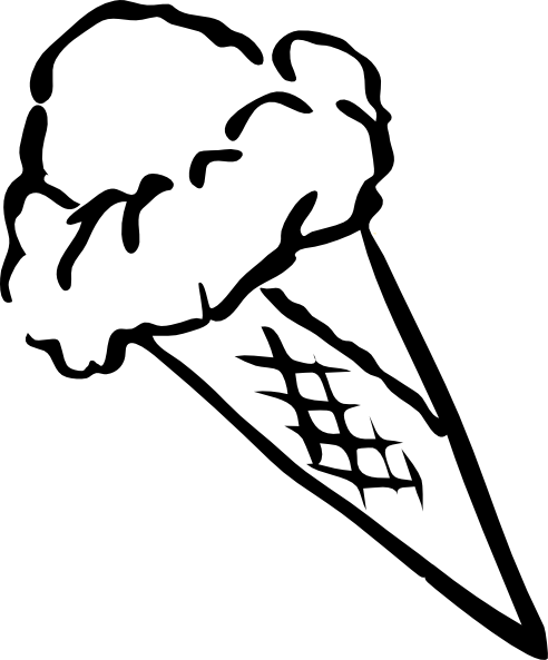 ice cream cone outline clip art - photo #18