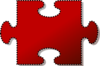Jigsaw Red Puzzle Piece Cutout Clip Art