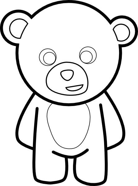 free clipart teddy bear outline - photo #8