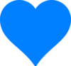 Blue Heart Kokoro Clip Art