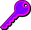 Purple Pink Key Clip Art