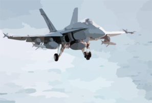 F/a-18 Hornet On Final Approach For A Carrier Landing. Clip Art