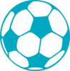 Aqua Soccer Ball Clip Art