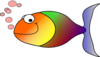 Rainbow Fish Without Fins Clip Art
