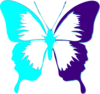 Butterfly Purple And Teal Clip Art