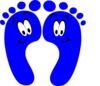 Blue Happy Feet Clip Art