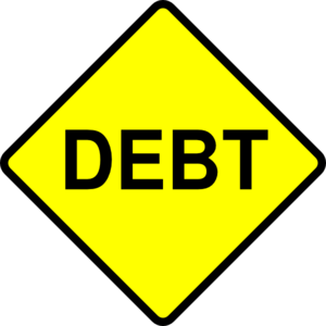 Debt Caution Sign Clip Art