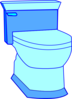 Blue Toilet Clip Art