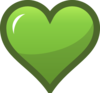 Green Heart Icon Clip Art