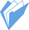 Open Folder Light Blue Clip Art