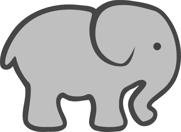 gray elephant free clip art - photo #32