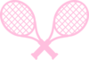 Pink Tennis Rackets Clip Art