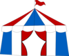 Red, White & Blue Circus Tent Clip Art