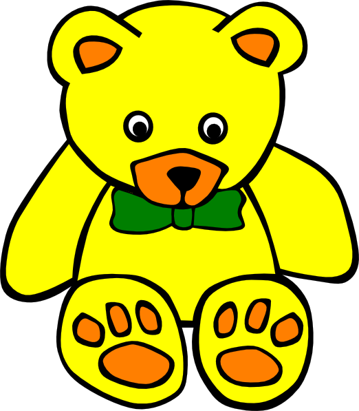 yellow teddy bear clip art - photo #7