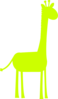 Lime Giraffe Profile Clip Art