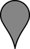 Google Maps Icon - Blank Gray Clip Art