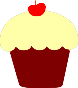 Red Velvet Cupcake Clip Art