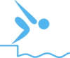Swimmer Blue Clip Art