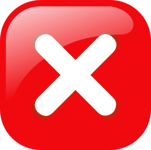 Red Square Error Warning Icon Clip Art