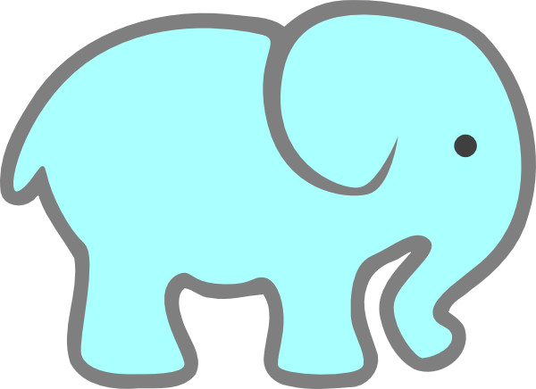 free baby blue elephant clipart - photo #8