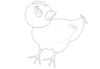 Chicken 001 Vector Coloring Clip Art
