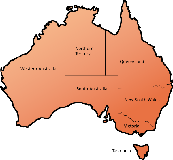 free clipart map of australia - photo #7