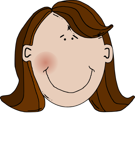 clipart girl with brown hair - photo #2