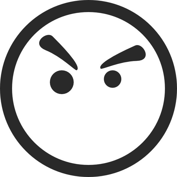 Angry Face Symbol clip art