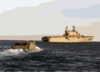 Landing Craft Utility One Six Five Four Returns To The Amphibious Assault Ship Uss Saipan. Clip Art