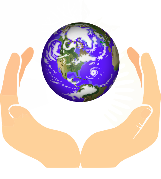 clipart globe with hands - photo #18