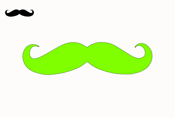 green mustache clip art - photo #2