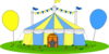 Blue & Yellow Big Circus Tent 3 Clip Art