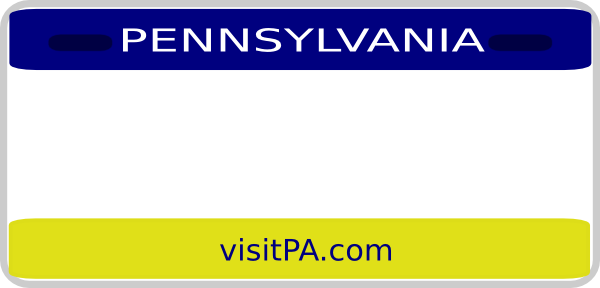 Pennsylvania License Plate Clip Art At Clker Com Vector Clip Art