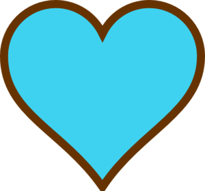 blue and brown heart clip art at clker com vector clip art online