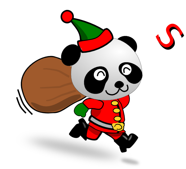 clipart panda santa - photo #2